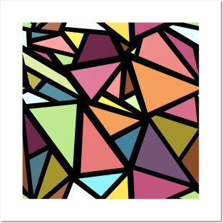 Colorful triangles pattern 5 Posters and Art